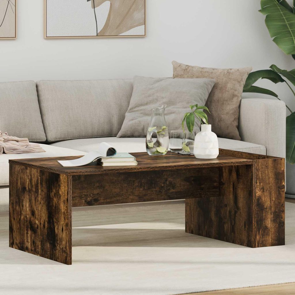 Maison Exclusive - Couchtisch Geräucherte Eiche 95 x 50 x 34 cm Holzwerkstoff
