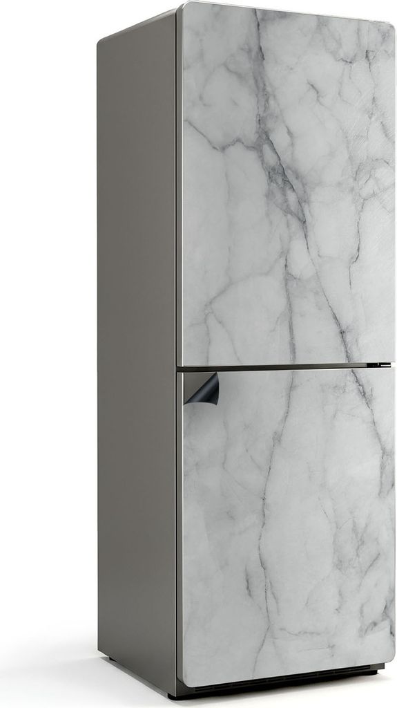 Geädertes Marmormuster – Magnetische Kühlschrank Abdeckung – Dekorfolie magnetisch Küche – Kühlschrank Magnet Deko – selbstklebende Mag...