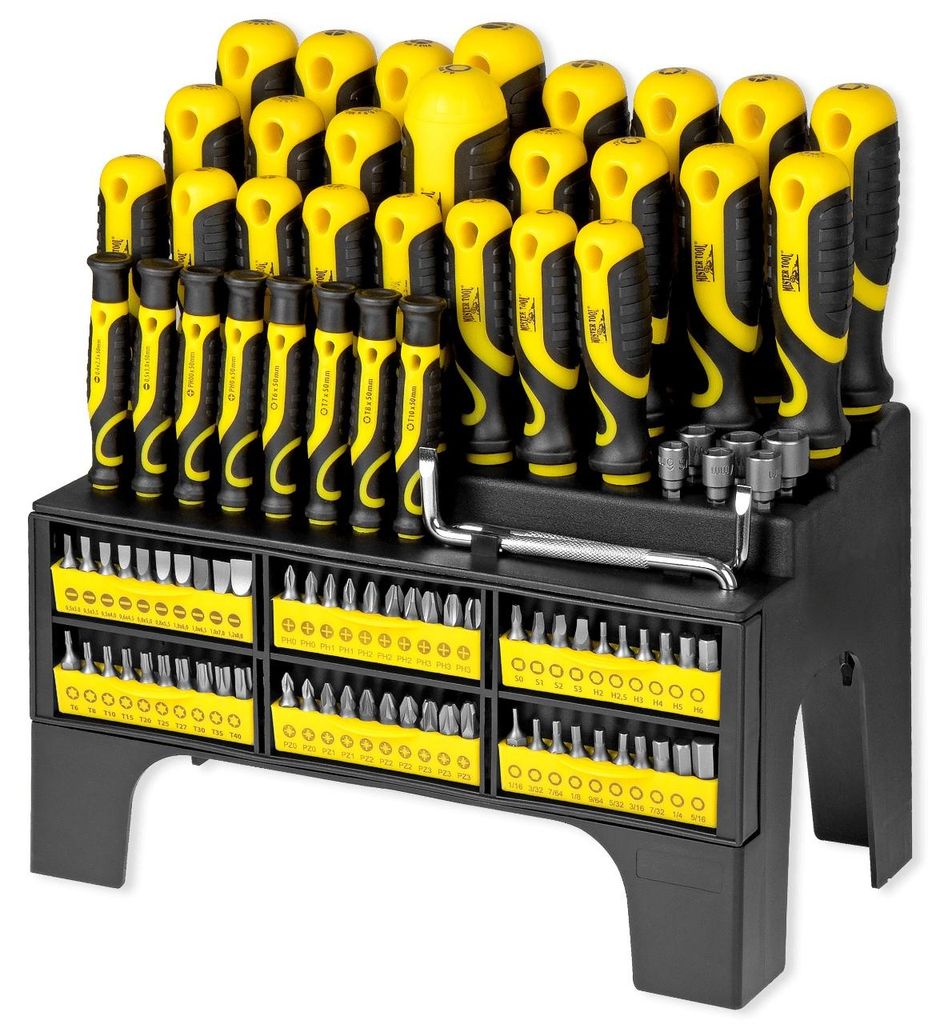 MISTER TOOL XXL Schraubenzieher- und Bit-Set 100-teilig - Produktbild 