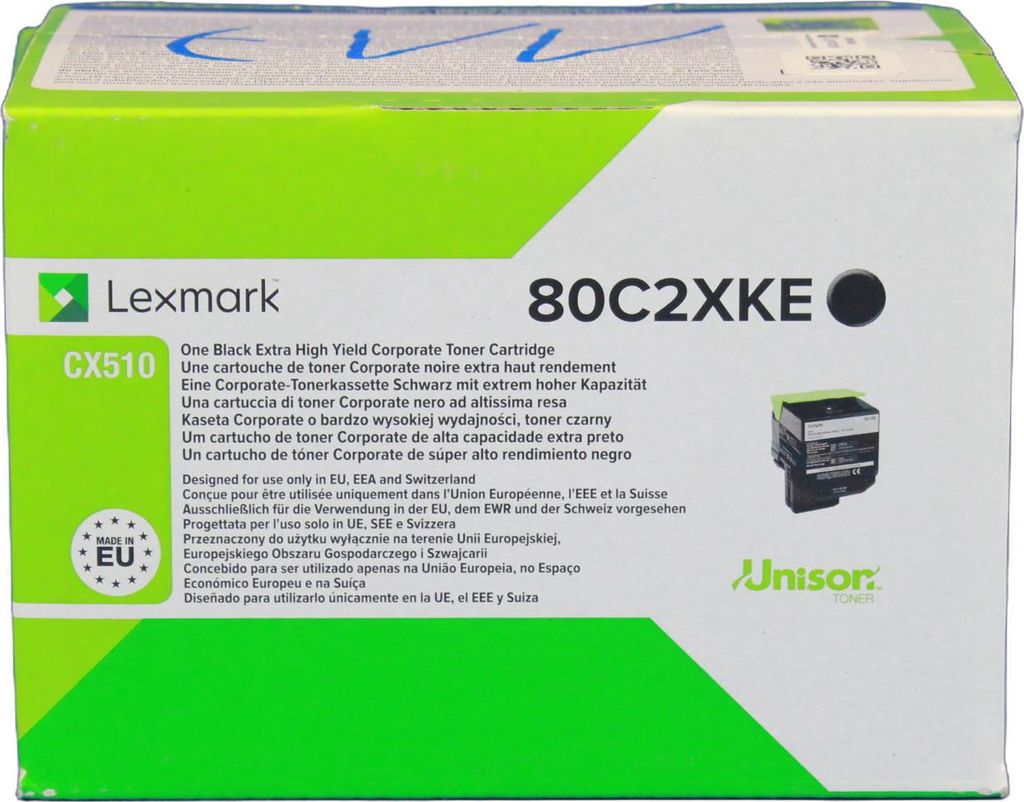 Lexmark 802XKE Tonerkartusche 80C2XKE Schwarz 8.000 Seiten für Lexmark CX510