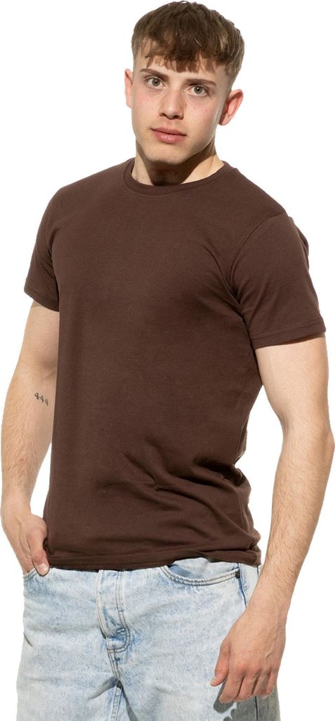 Cotton Prime T-Shirt Basic O-Neck XL Braun