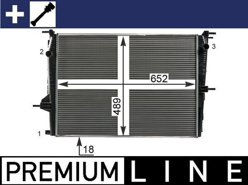 Radiateur de refroidissement pour Renault Grand Scénic III et Mégane CC