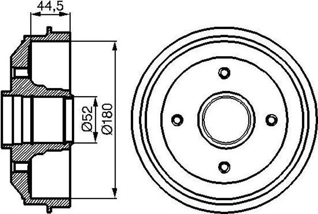Tambour de frein arrière compatible Citroën Xsara et Peugeot 306