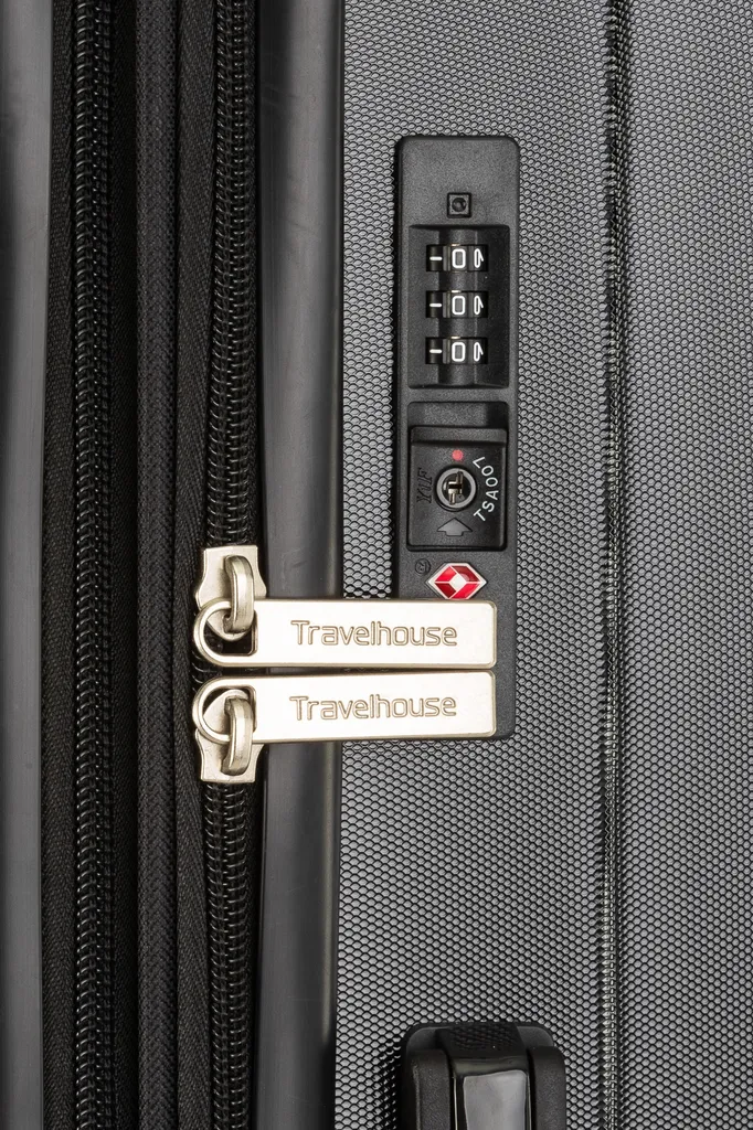 Grande Valise de Voyage TRAVELHOUSE Oporto Noire 4 Roues Multidirection