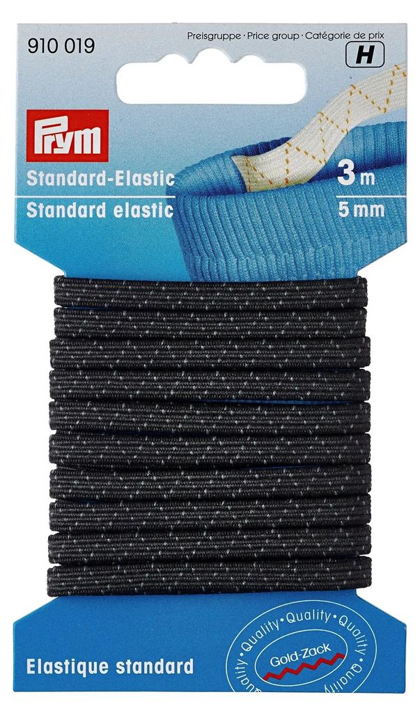 Prym Standard-Elastic schwarz 5 mm 3m Gummiband   Produktbild 