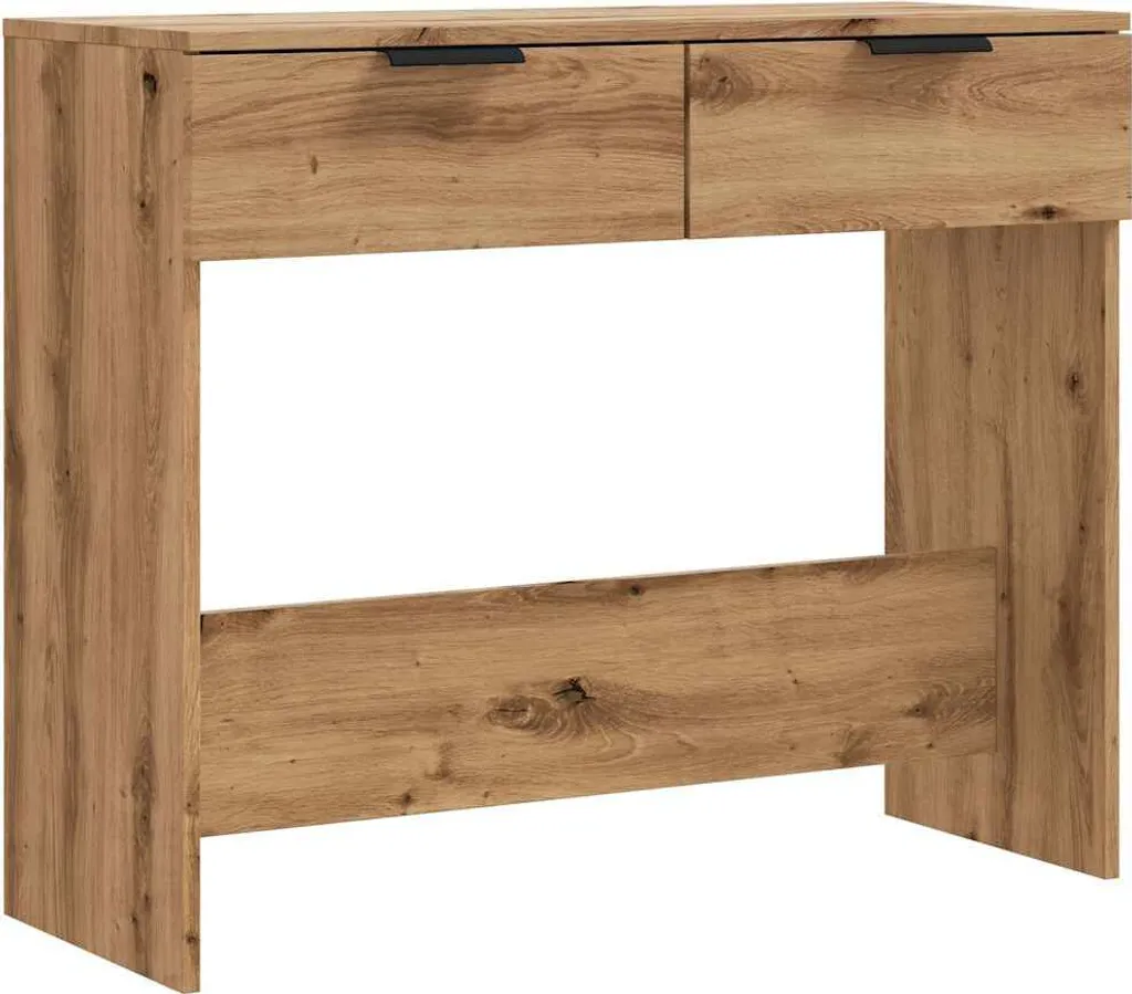 SYFAX™ Tavolo Consolle Rovere Artigianale 90x36x75 cm in Truciolato