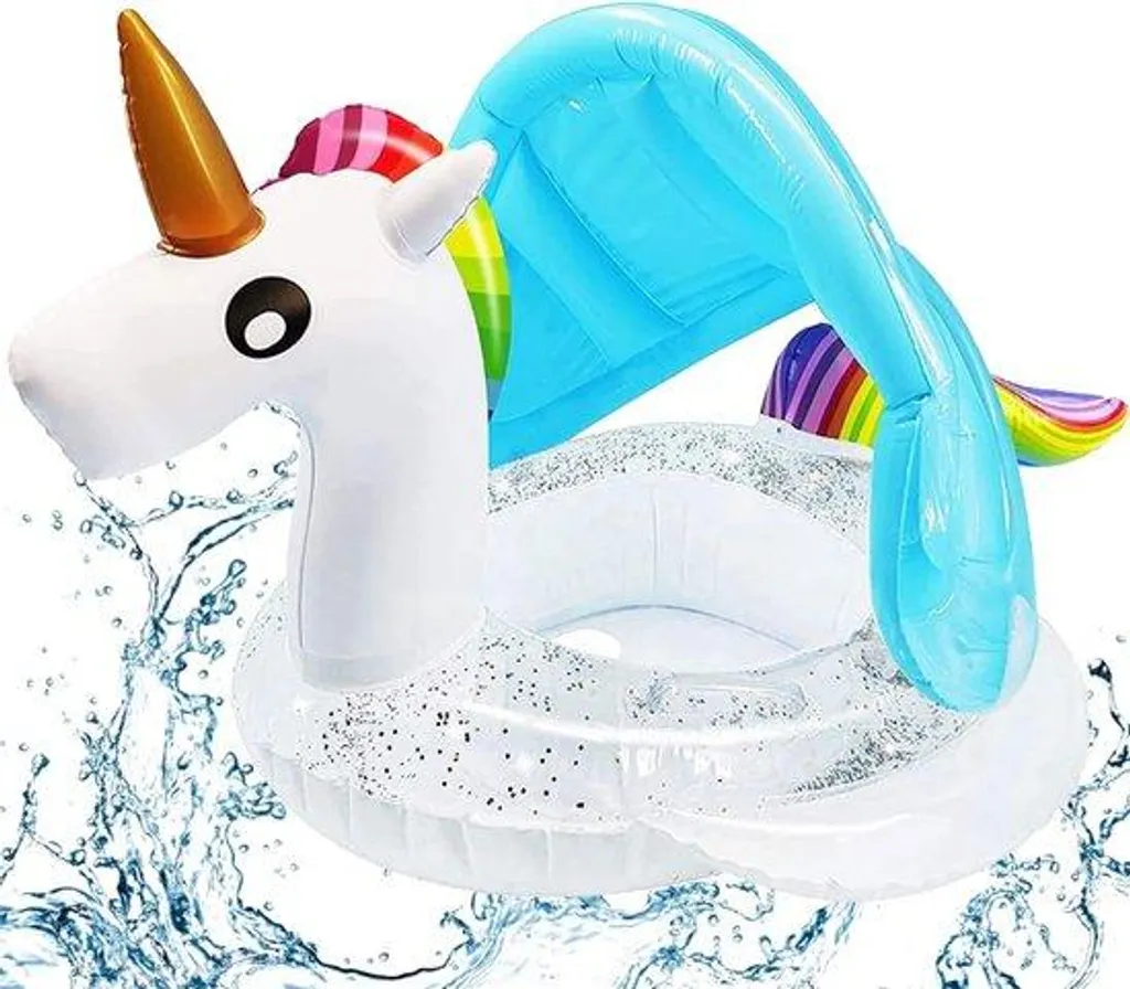 Pataugeoire Gonflable Enfant - Aire de Jeu Eau 150x100cm - PVC Bleu