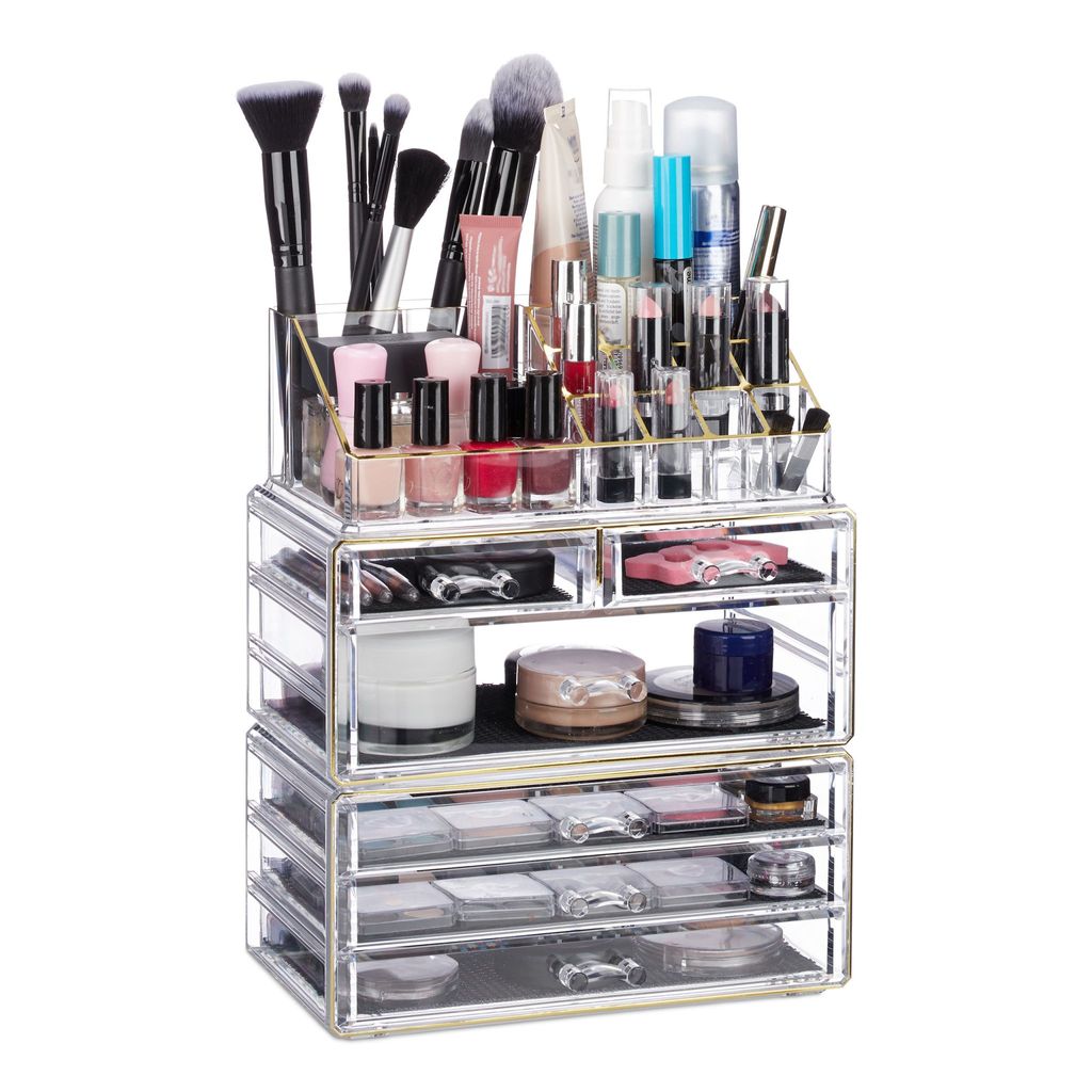 relaxdays Kosmetikorganizer mit 6 Schubladen
