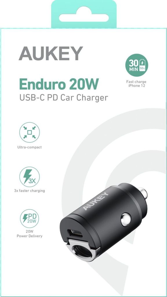 AUKEY Enduro 20W USB-C PD Car Charger CC-A2