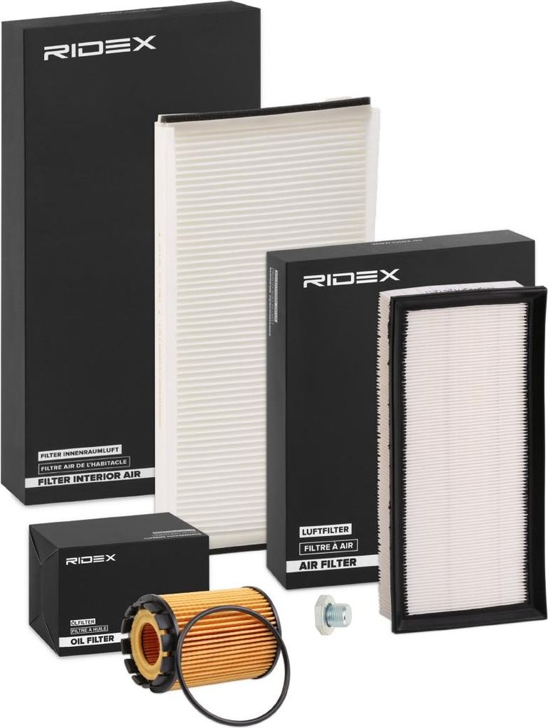 RIDEX Filterset Inspektionspaket Filtersatz passend für PEUGEOT 406 (8B) 406 Coupe (8C) 406 Break (8E/F)