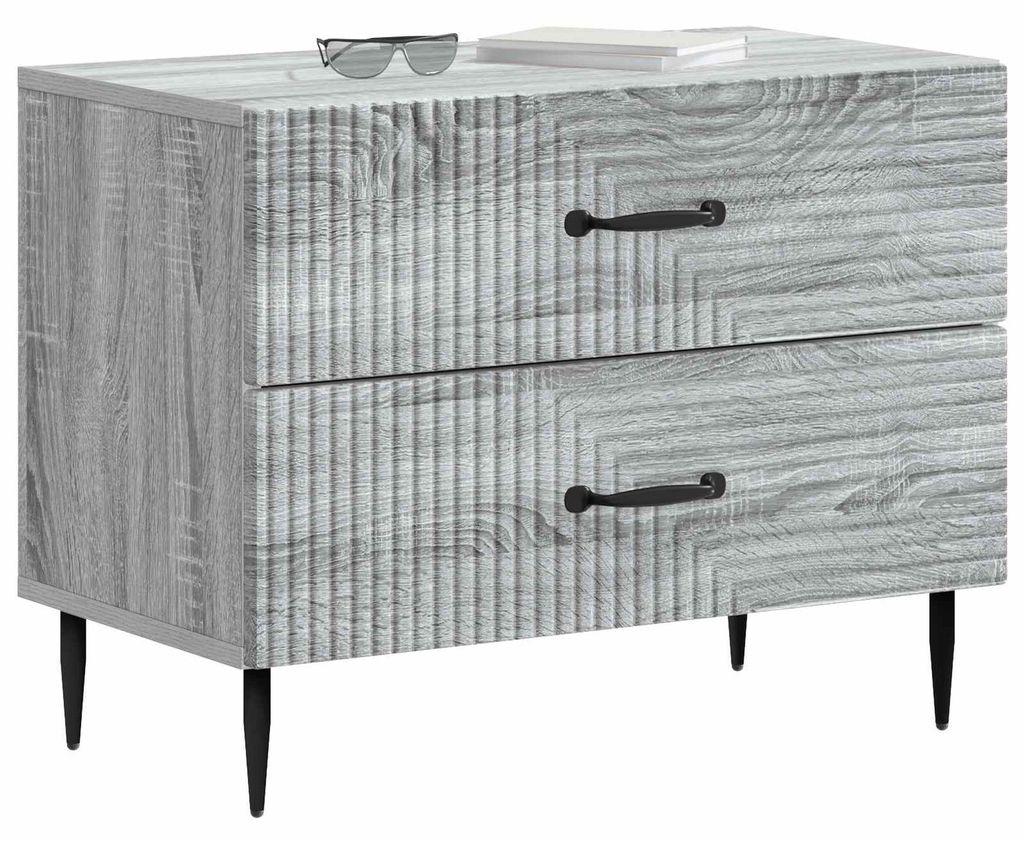 vidaXL Nachttisch Graues Sonoma 62 x 34,5 x 47,5 cm Holzwerkstoff