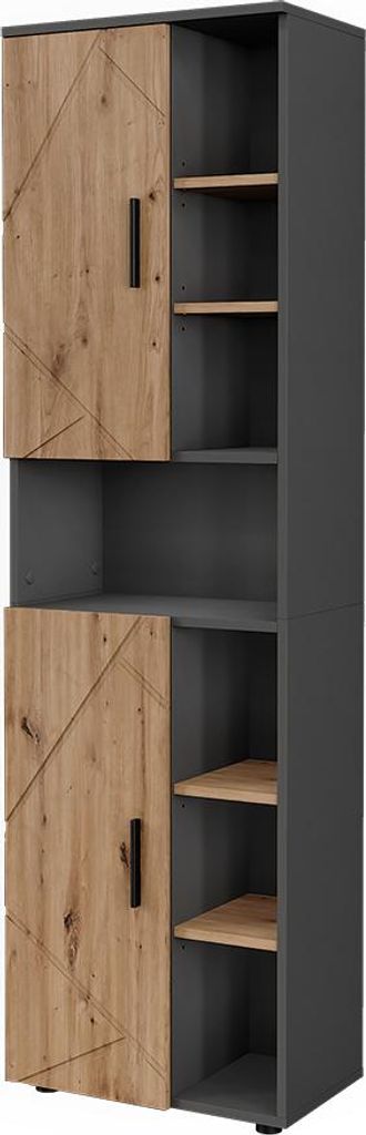 Wysoka szafka Vicco Irma Antracyt/Artisan 50 x 172 cm z 2 Zdjęcie produktu 