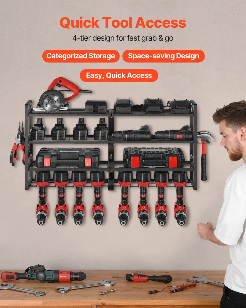 Support mural pour outils permettant de libérer votre établi - 2
