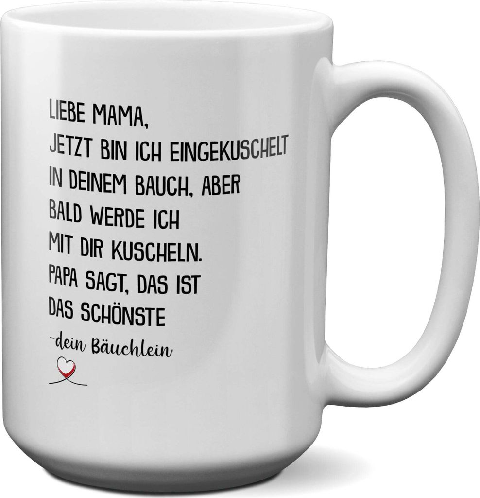 22Feels XL Tasse Schwangerschaft Geschenk Frauen Werdende Mama Mom To Be Kaffeetasse Verkünden Schwanger Baby Geburtstag Weihnachten Muttertag Haf...