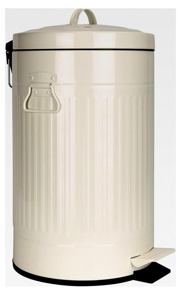 Abfalleimer, Papierkorb, Mülltonne für Küche, Bad, Schlafzimmer und Büro, Metallmülleimer mit Innenbehälter, 12 Liter Tretmülleimer mit Deck...