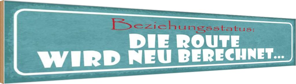vianmo Holzschild 10x46 cm Beziehungsstatus neu berechnet
