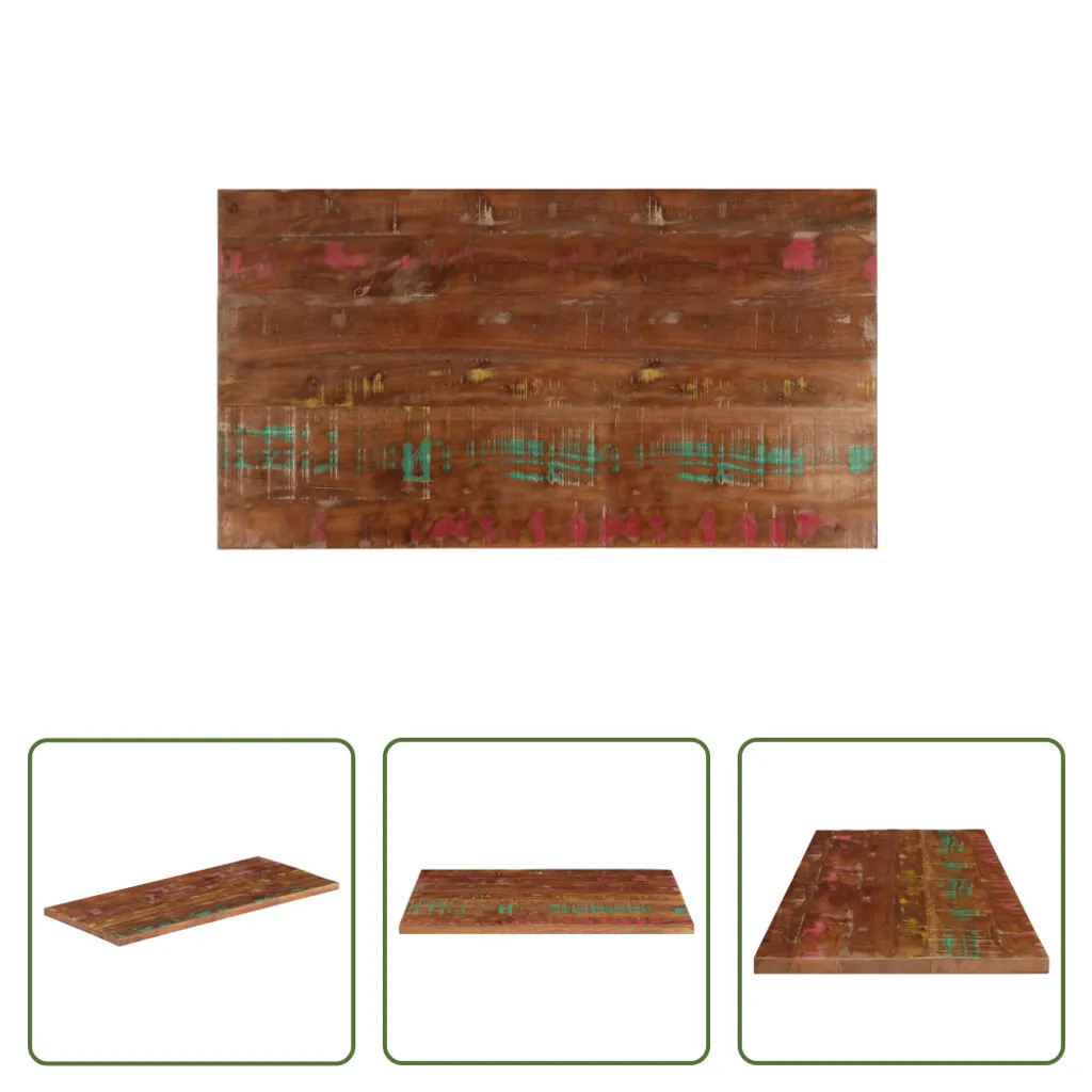 Piano Tavolo Legno Massello Antico 120x50x2,5 cm - Ideale per Fai da Te