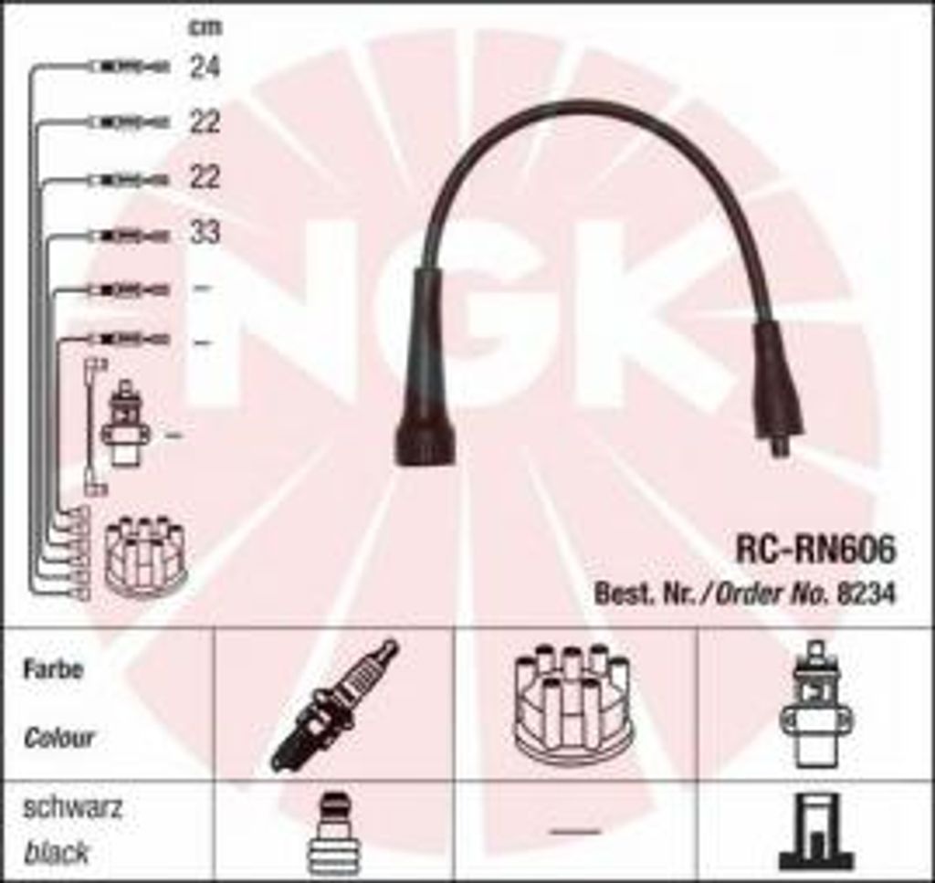 NGK Zündleitungssatz 8234