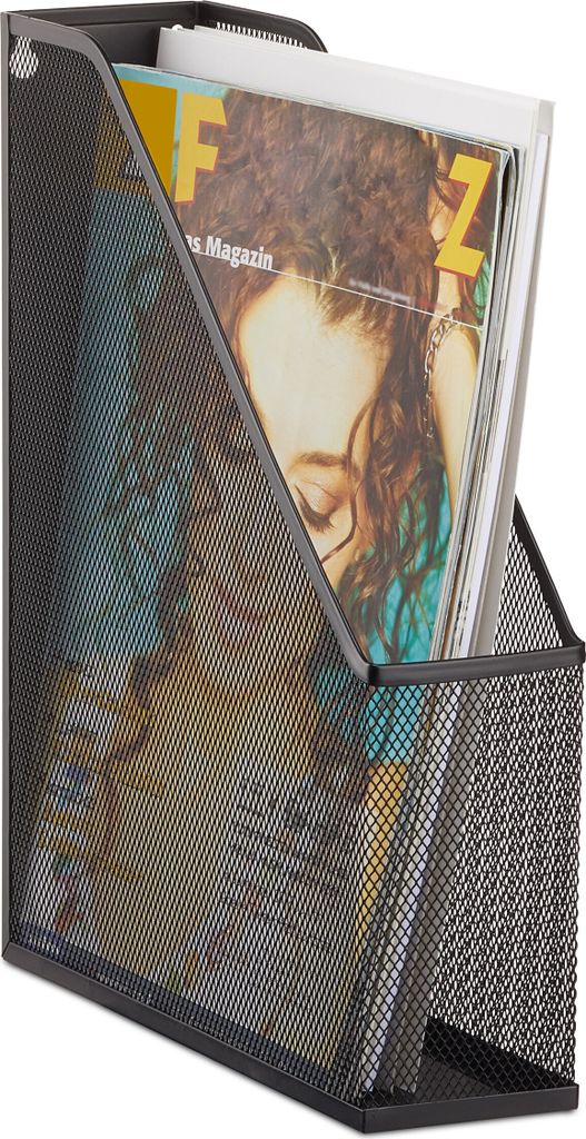 Relaxdays Portariviste A4 in rete metallica, raccoglitore Immagine del prodotto 