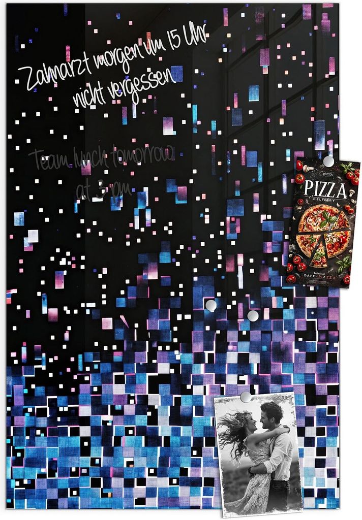 Magnettafel 60x90cm Pinnwand Whiteboard beschreibbar - Pixelmuster