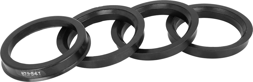 4 Stücke Zentrierringe Kunststoff Universal Felgenzentrierring 67.1-54.1mm Schwarz