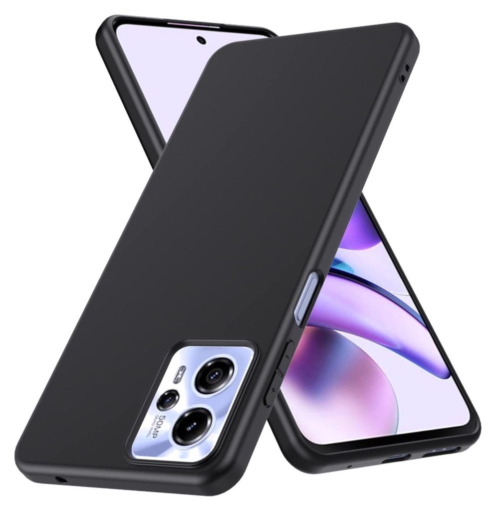 Für Motorola Moto G13 Silikon Schutz Schwarz Handy Tasche Produktbild 