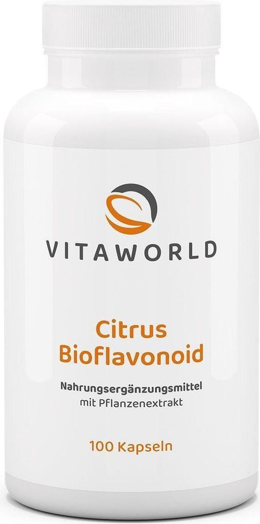 Vitaworld Citrus Bioflavonoid | 100 Kapseln | 465 mg Hesperidin pro Kapsel | aus Bitterorange | vegan