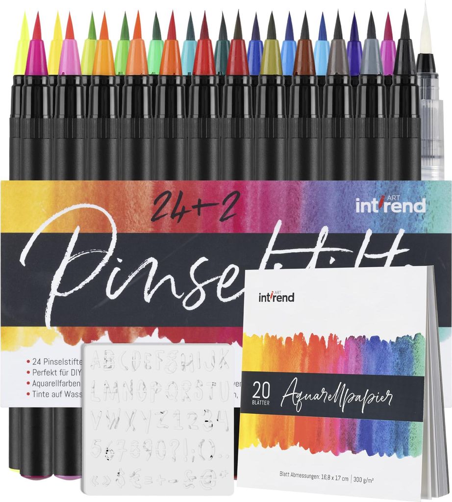 int!rend 24 Aquarellstifte Pinselstifte - Brush Pen Set - 2 Produktbild 