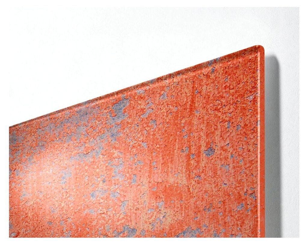 GL289 Premium Glas-Magnettafel 91x46 cm, rot, Design Red Wall, matt - nicht spiegelnd, S, einfache Montage, incl. 3 starke Magnete, Artverum