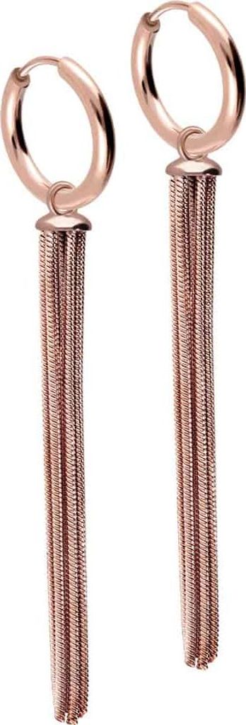 Chirurgenstahl Ohrclicker Creolen QUASTE RoséGold Innendurchmesser: 10mm + Designstärke: 1,6mm