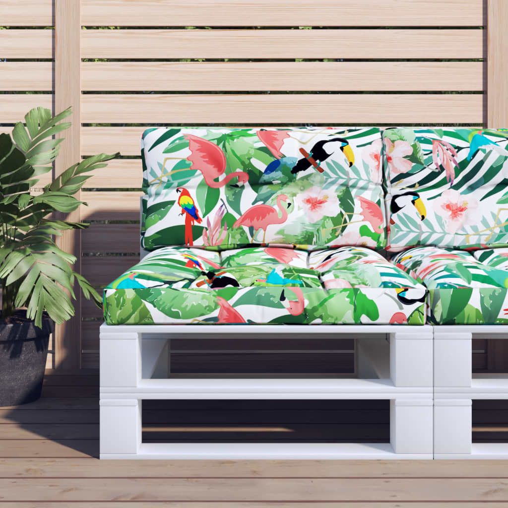 The Living Store Palettenkissen Mehrfarbig 80x40x12 cm Stoff