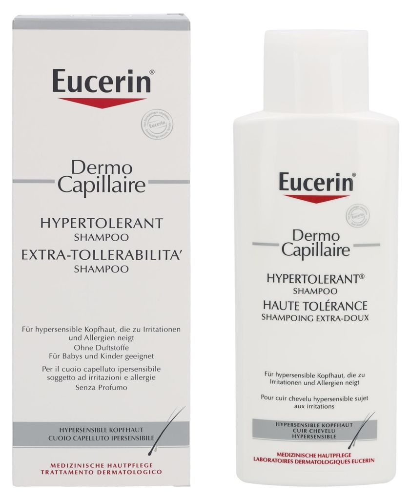 Eucerin Dermo Capillaire Hypertolerant, 250 ml, Shampoo, Productafbeelding 