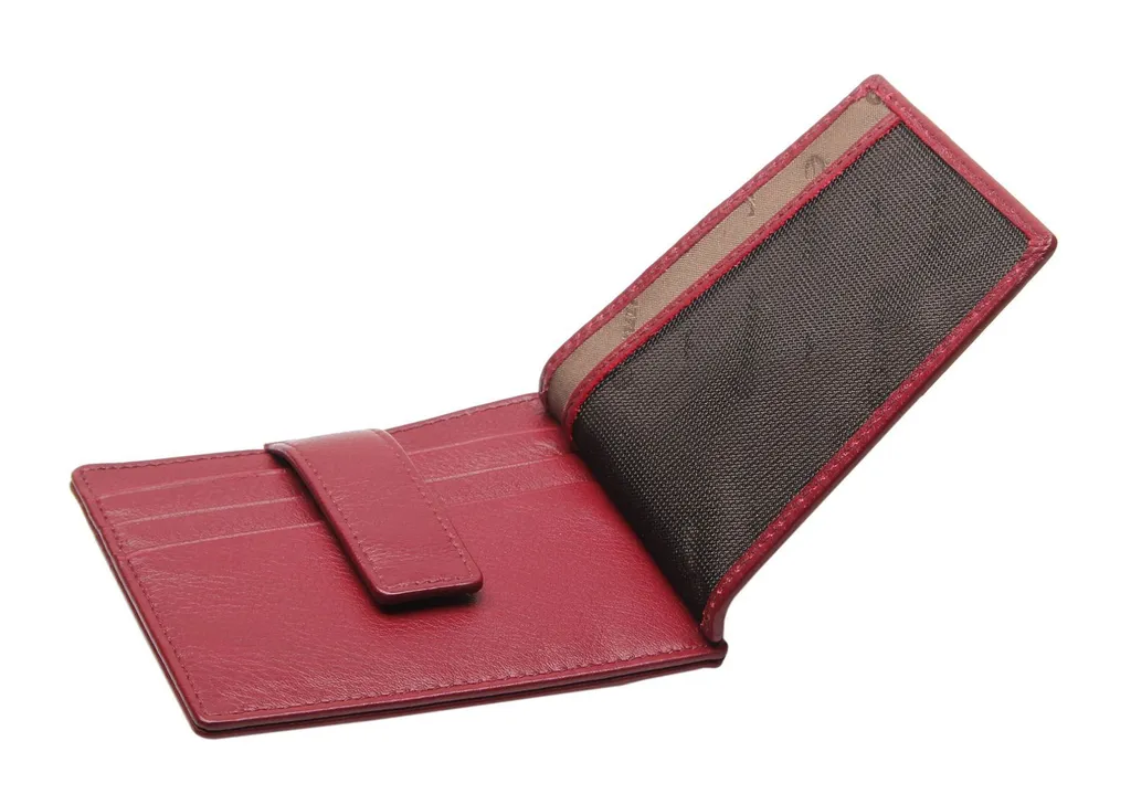 Porta Carte Credito Esquire Oslo Rosso | Sottile RFID Pelle Nappa Premium - 3