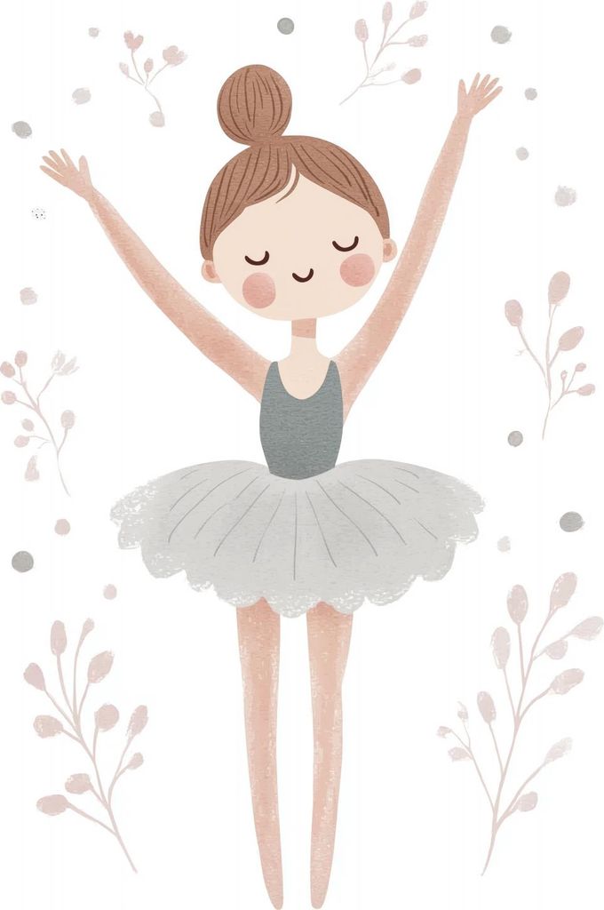 Plakat 40x60cm Muster für Kinder, Mädchen fürs Zimmer - Ballett