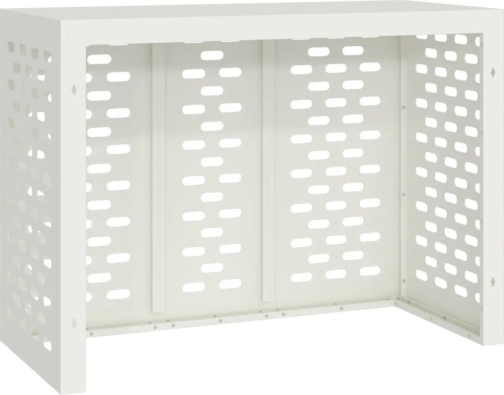 Cache clim acier blanc 110x50x80 cm : Protégez et cachez votre unité - 4