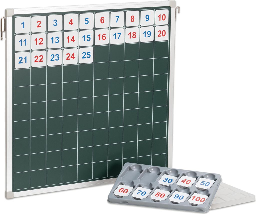 Betzold Hunderter-Tafel mit Zahlenplättchen