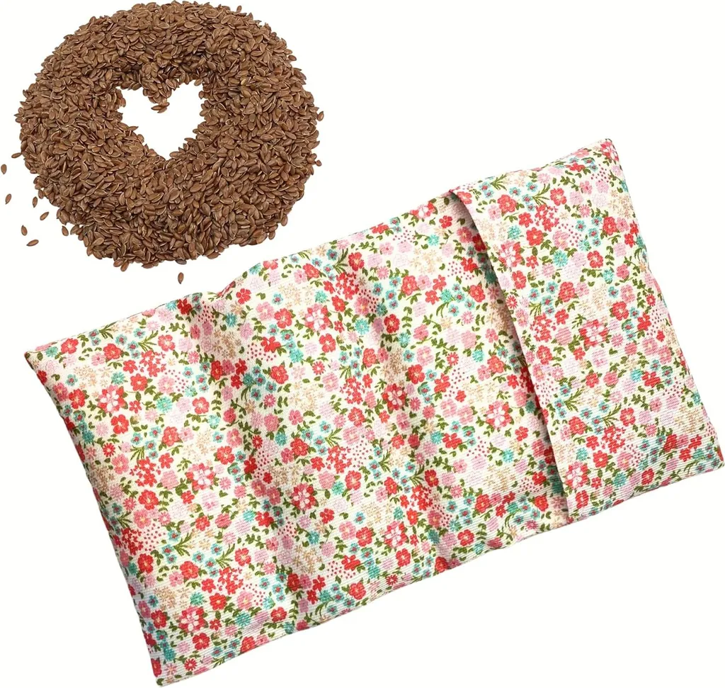 Bouillotte sèche en lin bio - Coussin chauffant naturel micro-ondable