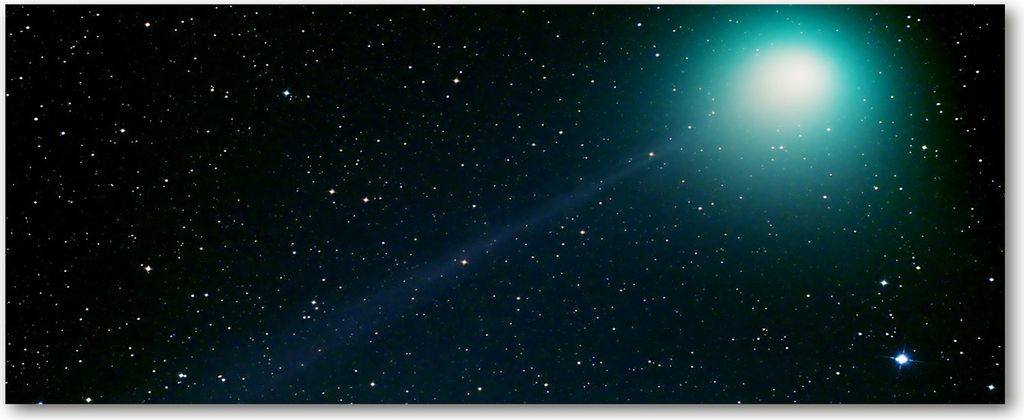 Tulup Leinwandbild - 125x50 cm - Wandkunst - Drucke auf Leinwand - Leinwanddruck - Weltall & Science-Fiction - Blau - Galaxis