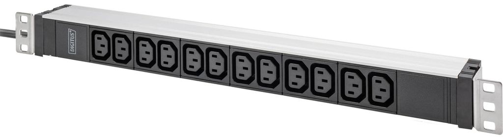 DIGITUS 19" Kaltgeräte-Steckdosenleiste 12-fach 1 HE Produktbild 