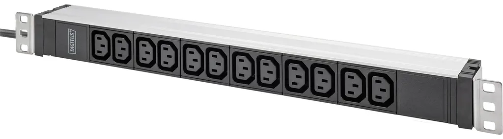 PDU DIGITUS 16A 230V 12 Sorties C13 - Alimentation Rackable 1U Noire