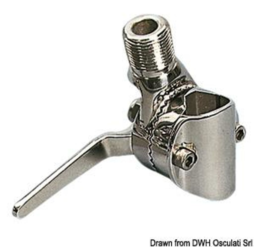 AISI 316 Schwenkbarer Antennenfuß für 28/38 mm Rohre – Produktbild 