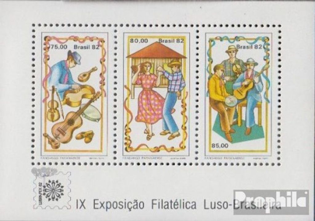 Briefmarken Brasilien 1982 Mi Block52 (kompl.Ausg.) postfrisch Briefmarkenausstellung
