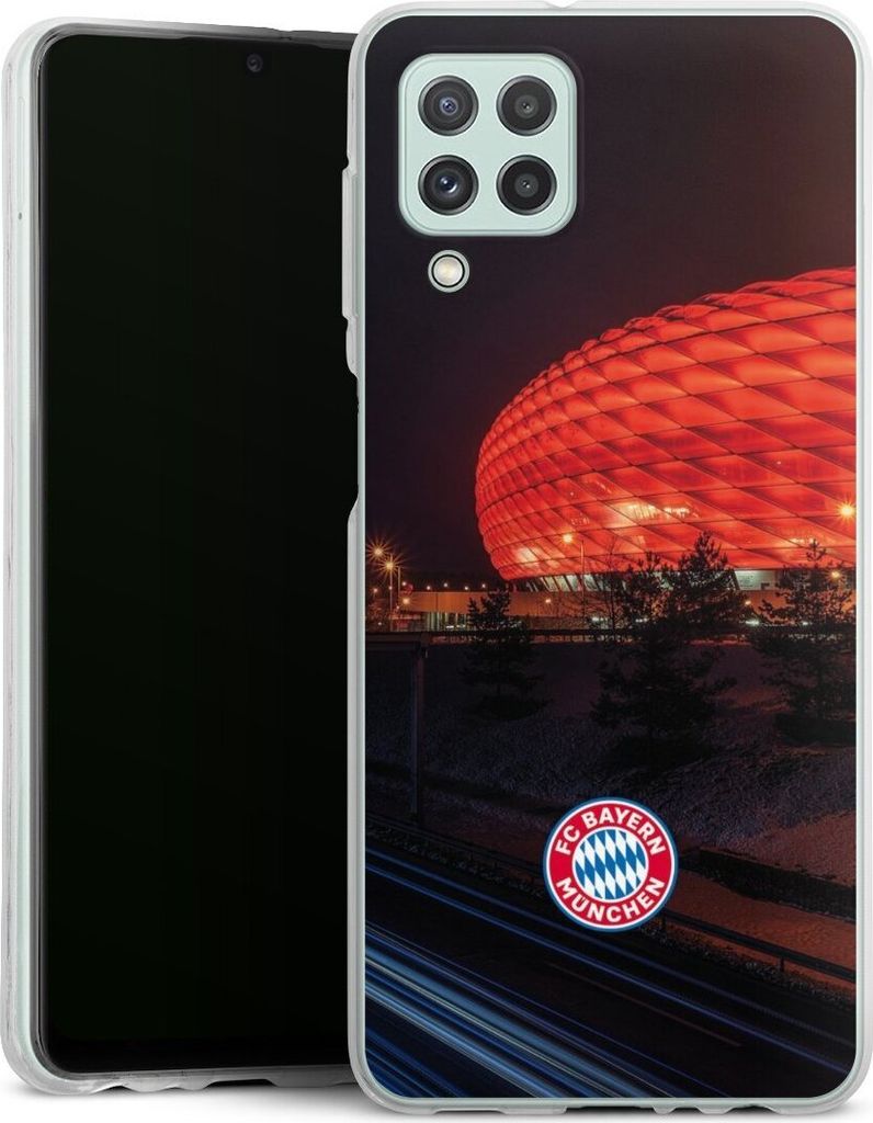 DeinDesign Handyhülle für Samsung Galaxy A22 4G Silikon Hülle Case Smartphone Schutzhülle FC Bayern München FCB Stadion