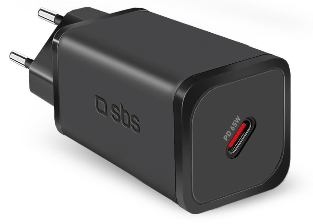 SBS PD Reiselader 65W USB-C GaN schwarz Produktbild 