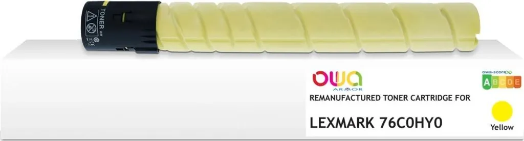 Lexmark 76C0HY0 Toner Jaune Compatible OWA K40411OW Haute Capacité