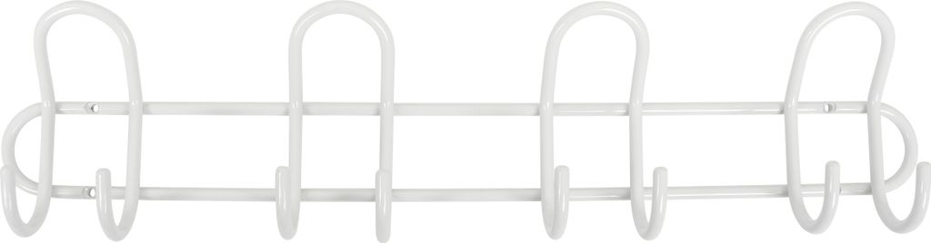 HOME It Garderobe mit 4 Haken Ø8 mm x 54,5×6,5 x 13 cm schwarz