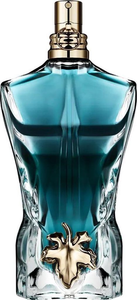 A clear, professional studio shot of a Jean Paul Gaultier Le Beau Eau de Toilette bottle.