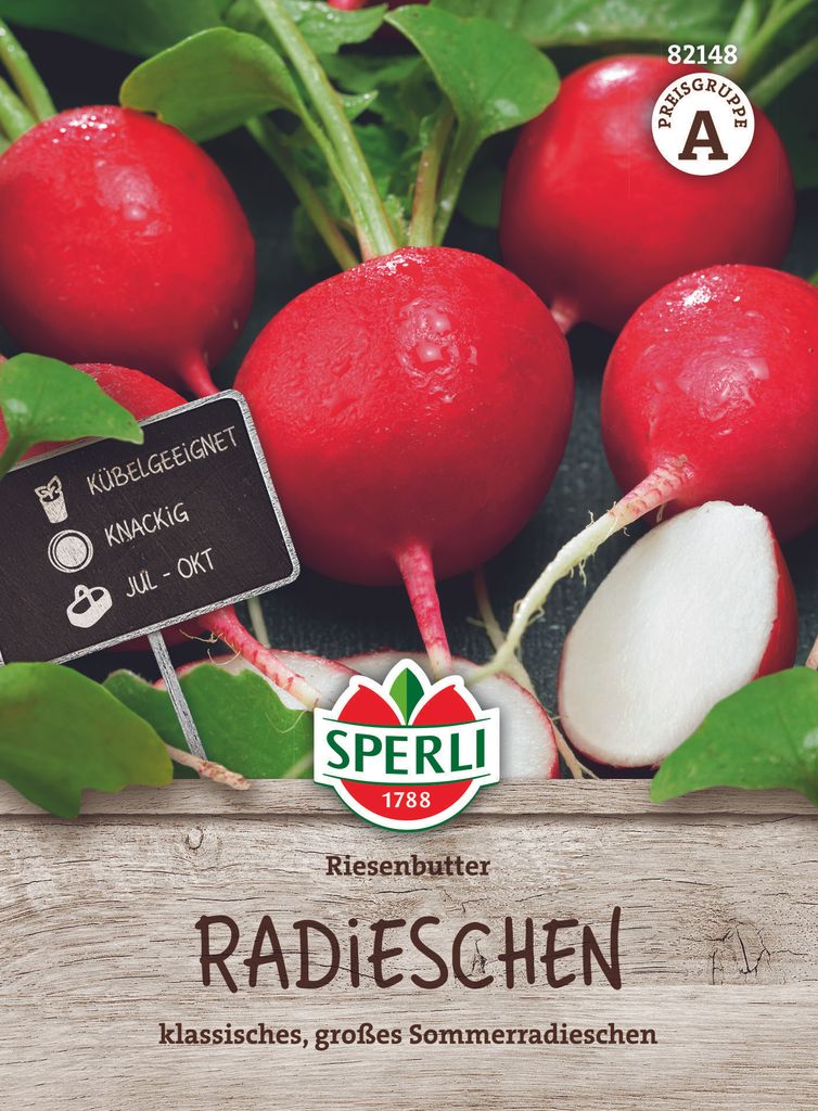 SPERLI Radiessamen Riesenbutter Raphanus sativus 12-15 lfd. Produktbild 