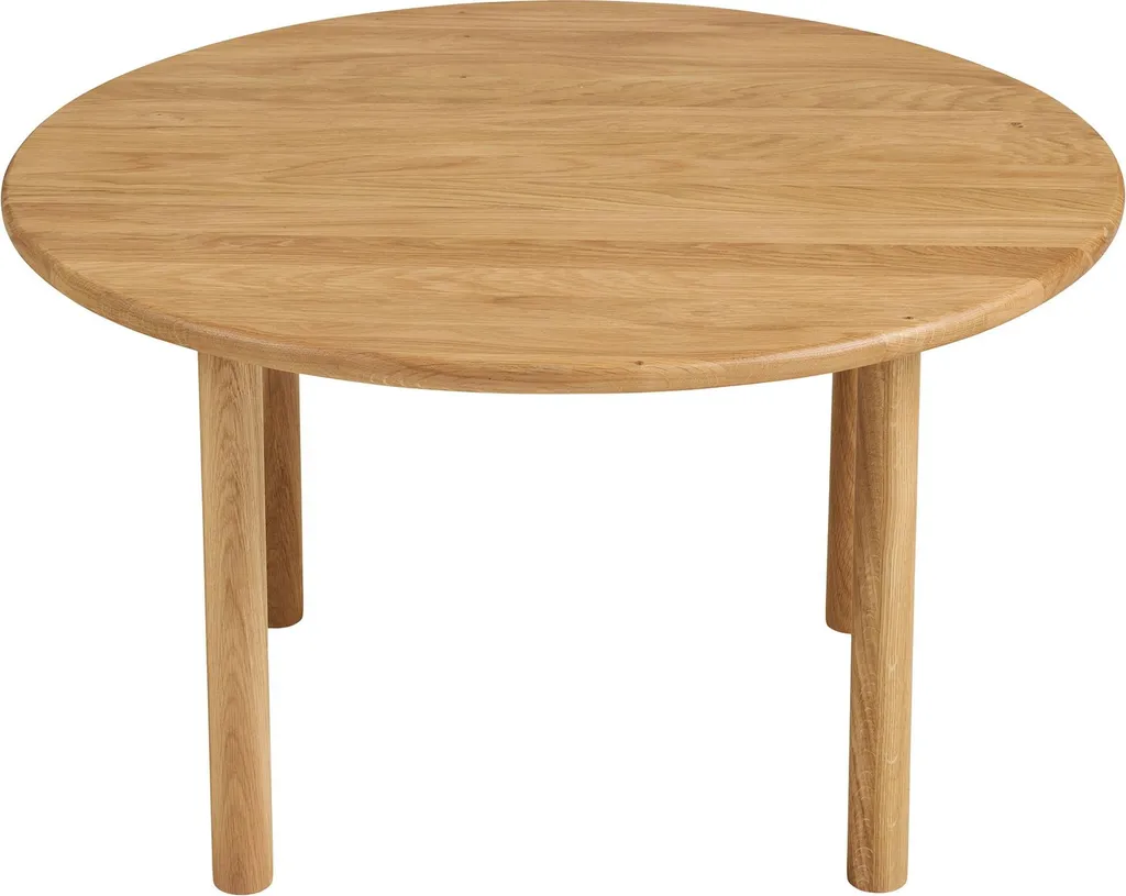 Table basse ronde Iselin en bois de chêne clair de 70 cm pour votre séjour