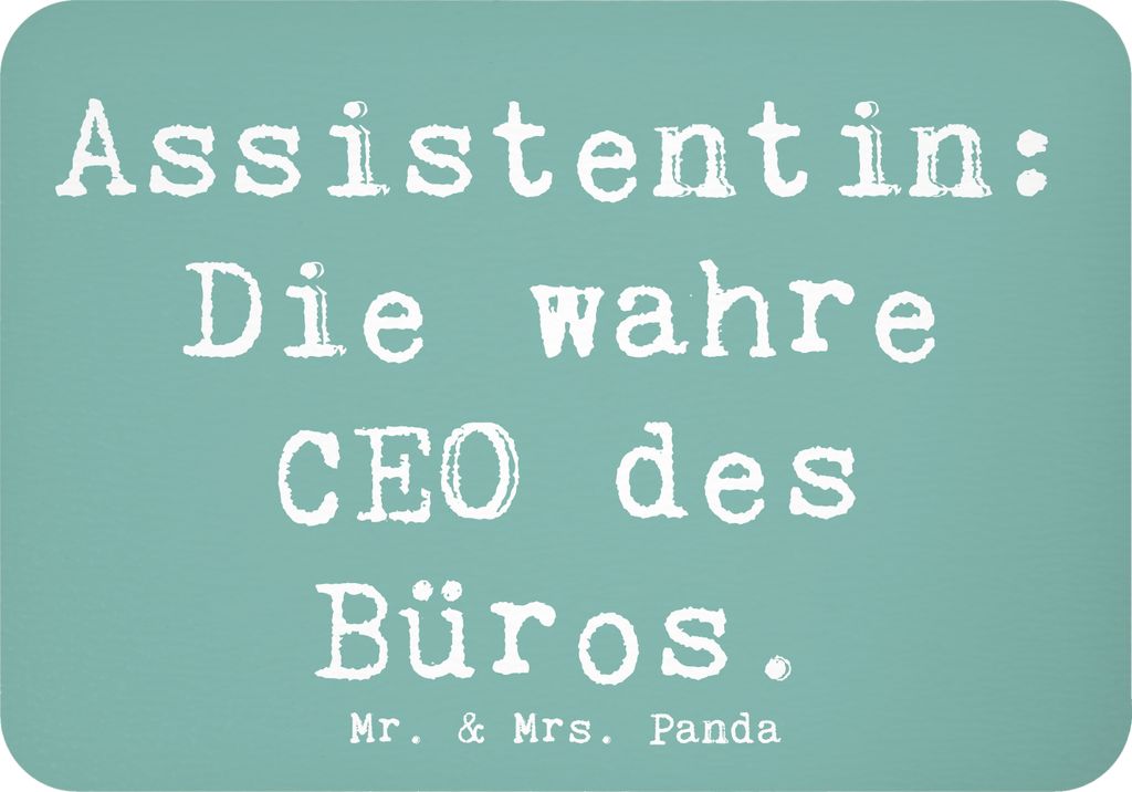 Mr. & Mrs. Panda Kühlschrankmagnet Spruch Assistentin Königin - Meeresbrise - Geschenk, haftmagnet, Handgefertigt, zettelhalter, Bürochefin, Org...